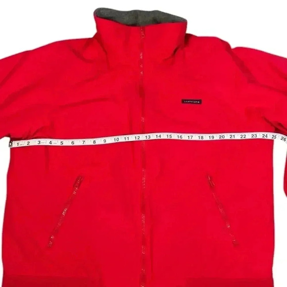 Lands End Men's Fleece Lined Red Warm Soft Shell Jacket Size Medium 38-40 - Picture 6 of 12